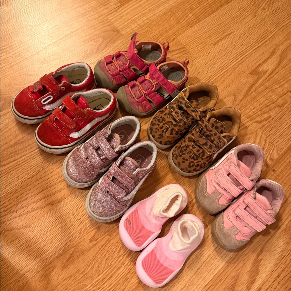 Pink Glitter Kids Sneakers - Toddler Casual Shoes